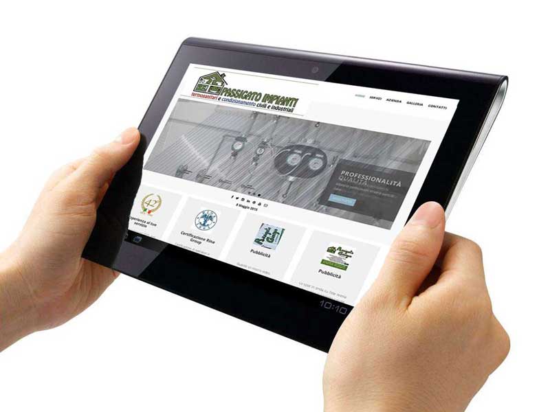 Il sito www.passigato.it adatto ad ogni device: tablet.